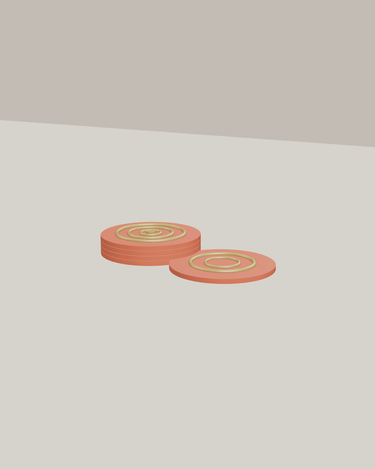 Orbit Ring Coasters, studio view 1