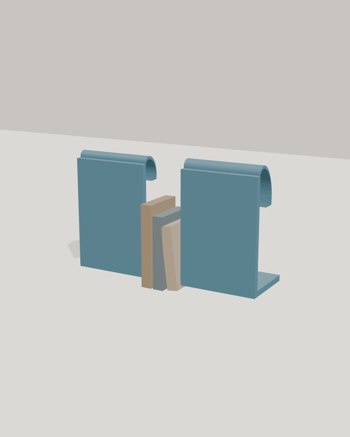 Wave Bookend Pair – front view