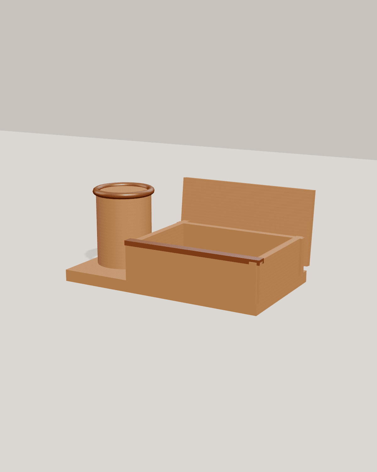 Amber Desk Organizer, studio view 1