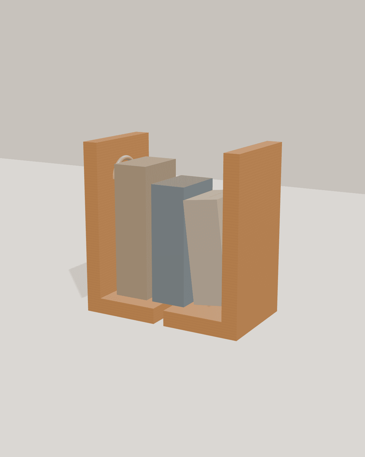 Sunset Ridge Bookends, studio view 1