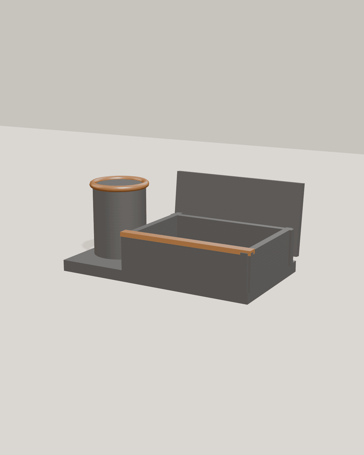 Foundry Desk Organizer, studio view 1
