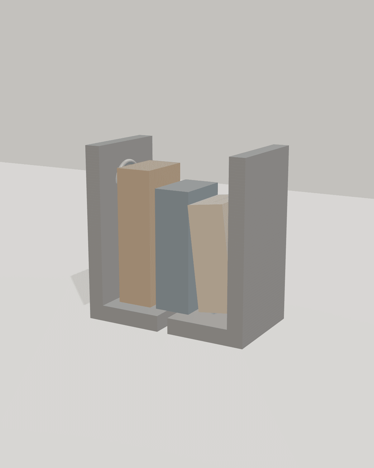 Brutalist Bookends – front view