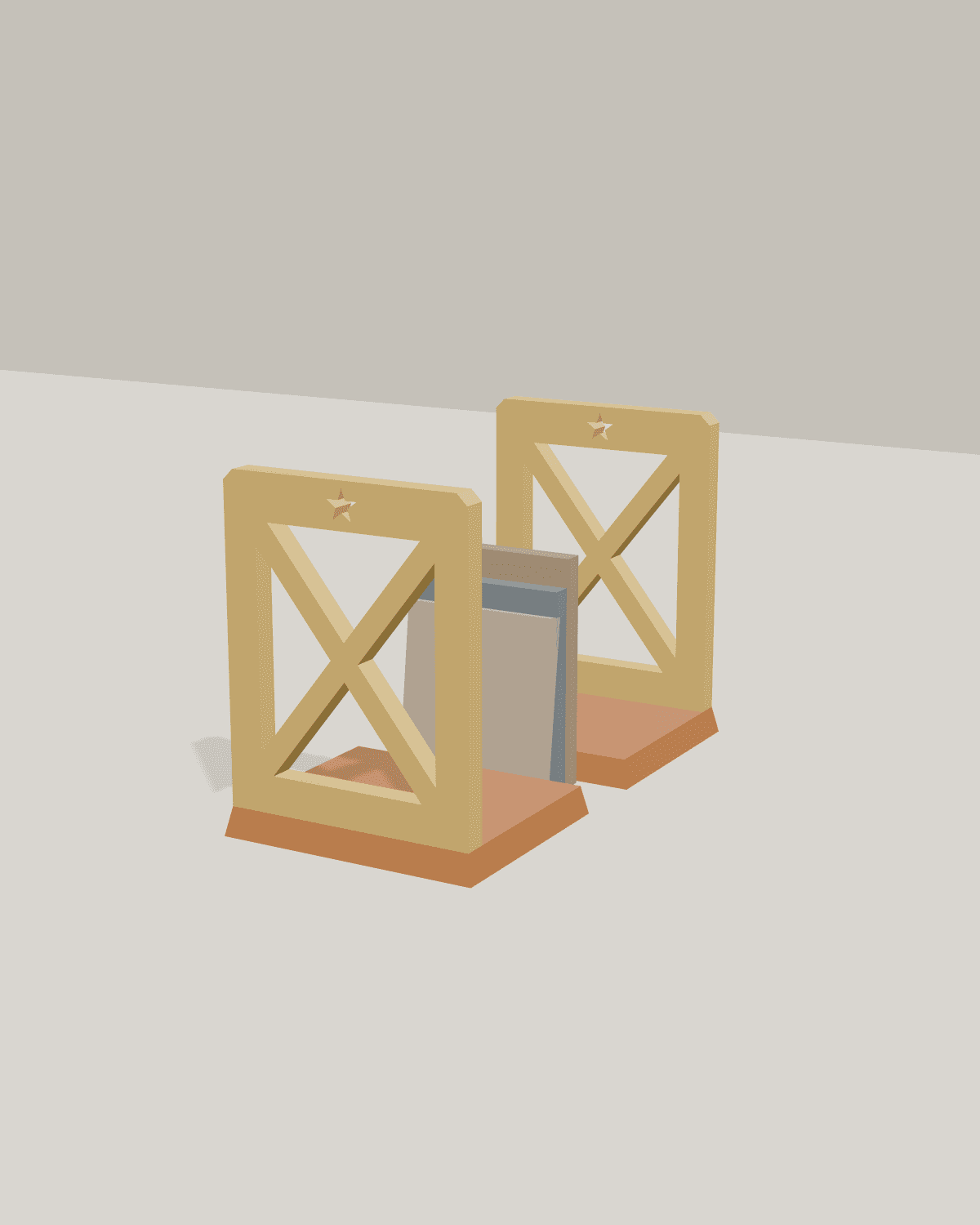 Ranch Gate Bookends, studio view 1