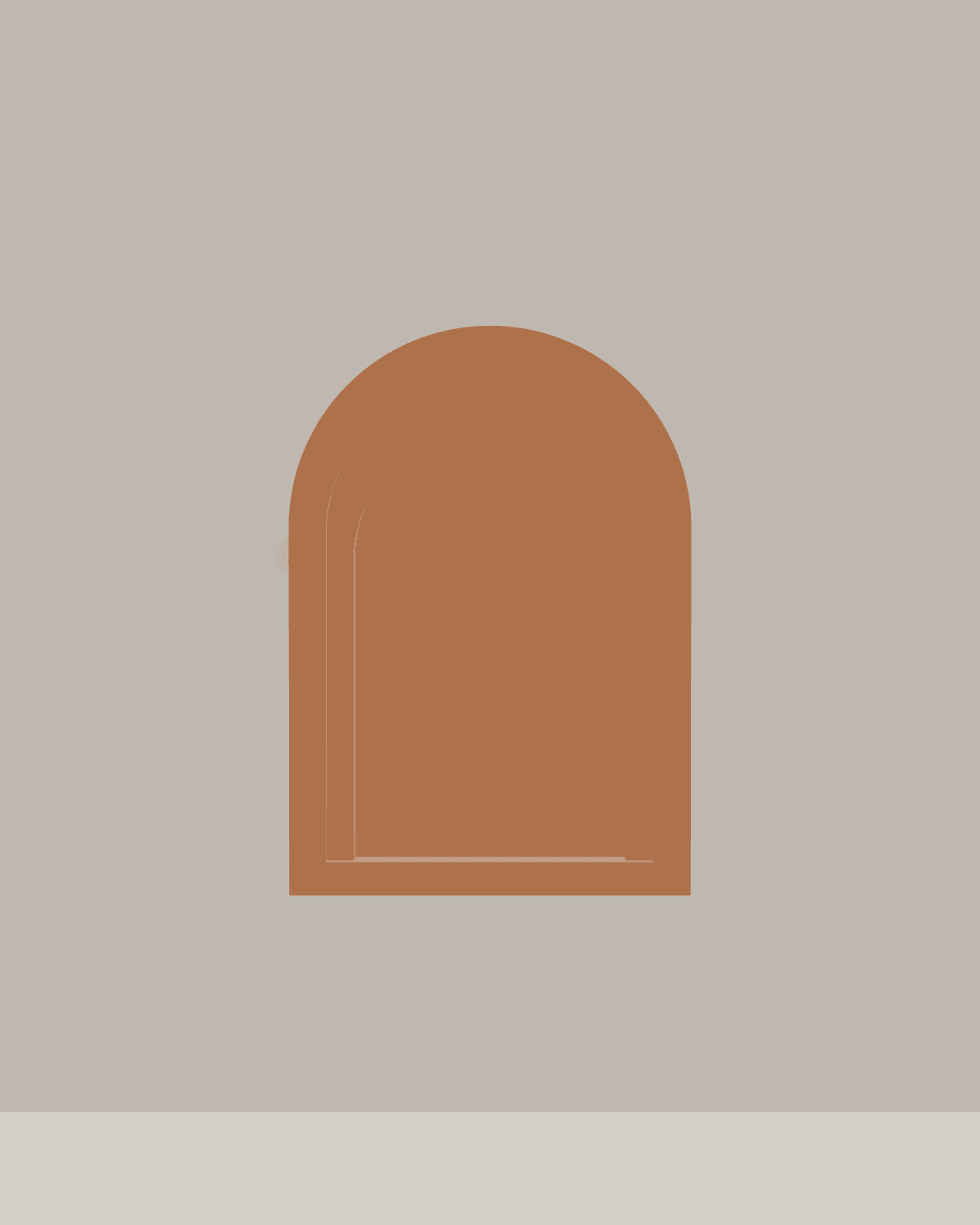 Arch Niche Frame, studio view 1