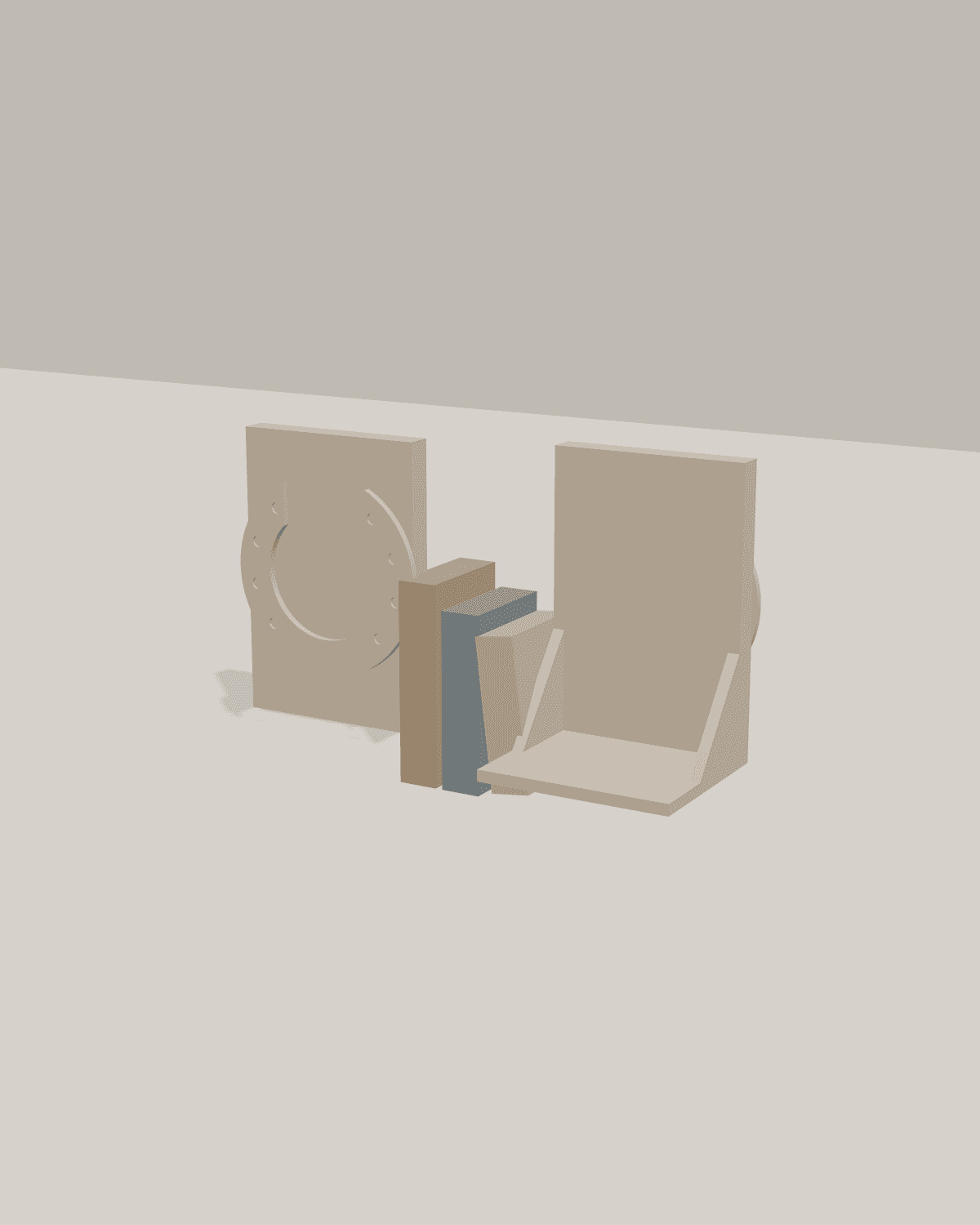 Horseshoe Bookends, studio view 1