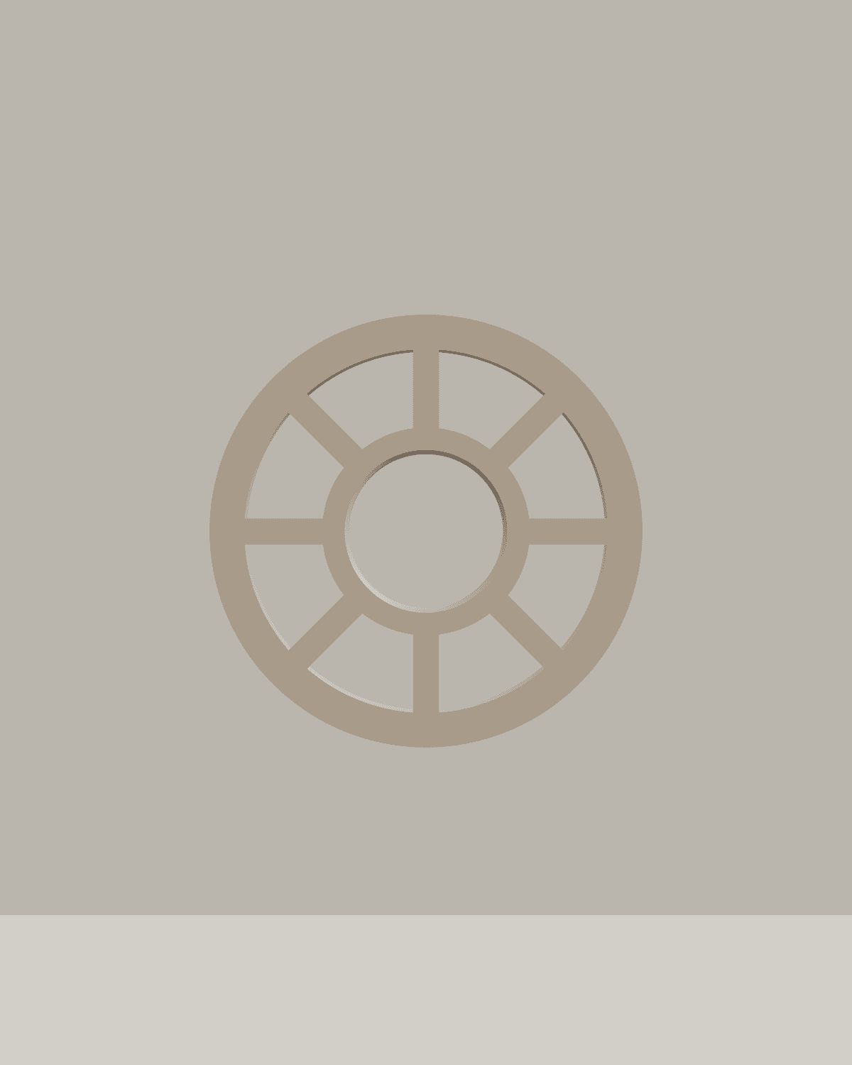 Wagon Wheel Frame, studio view 1