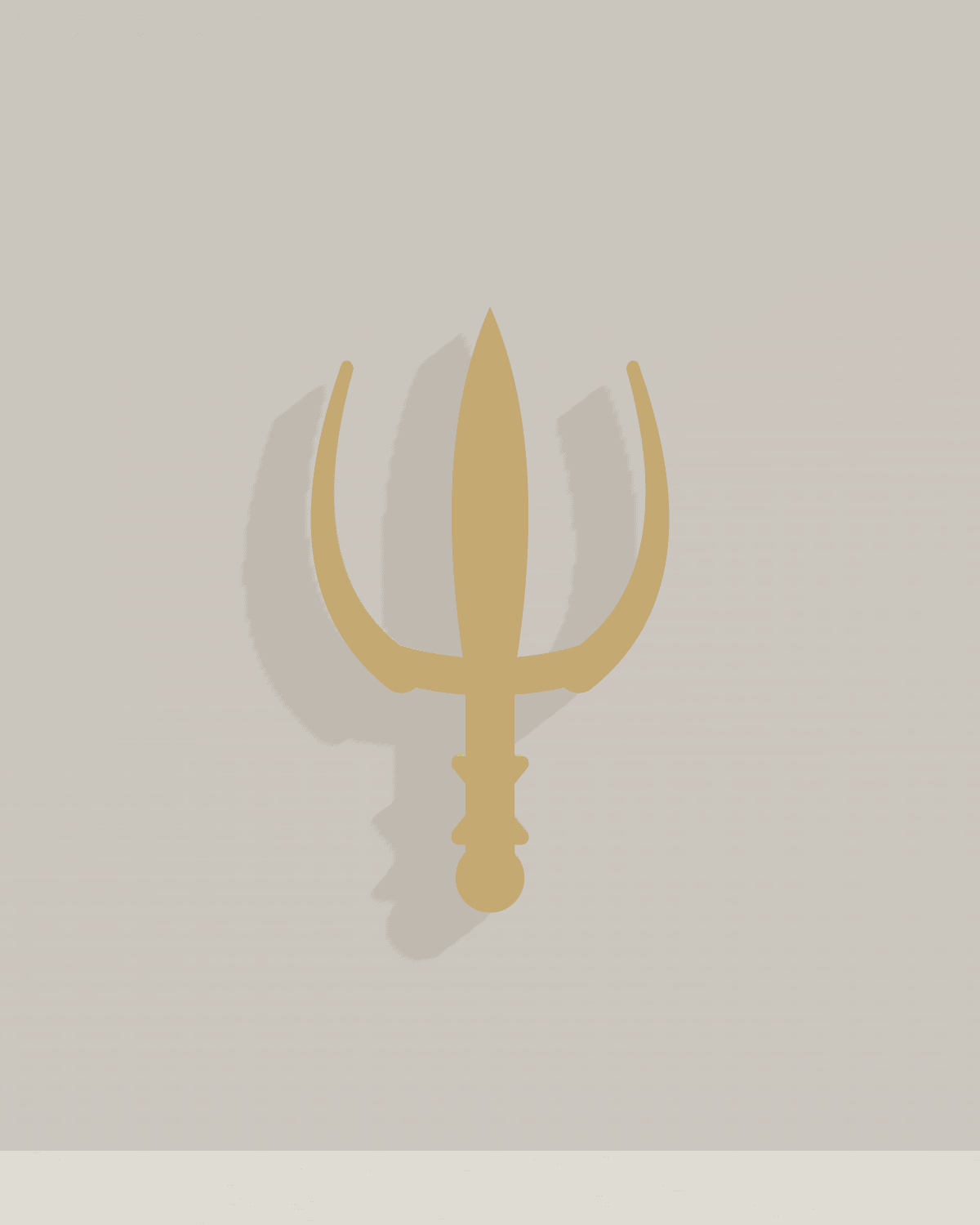 Trishul & Damru Wall Silhouette — studio shot