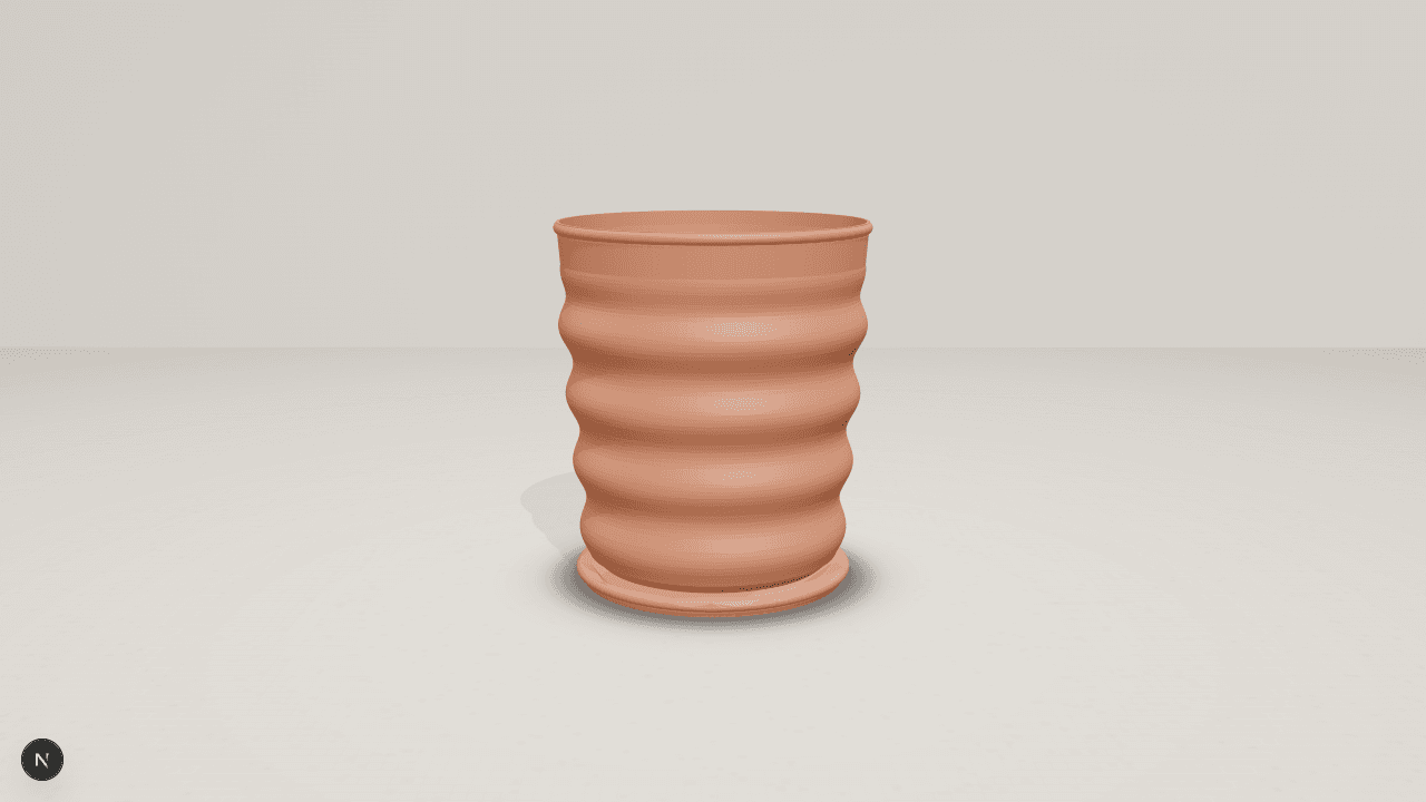 Dune Floor Planter, studio view 1