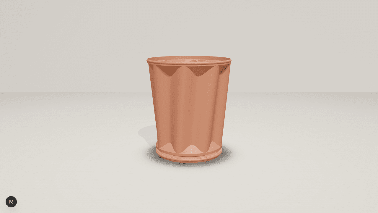 Petal Floor Planter, studio view 1